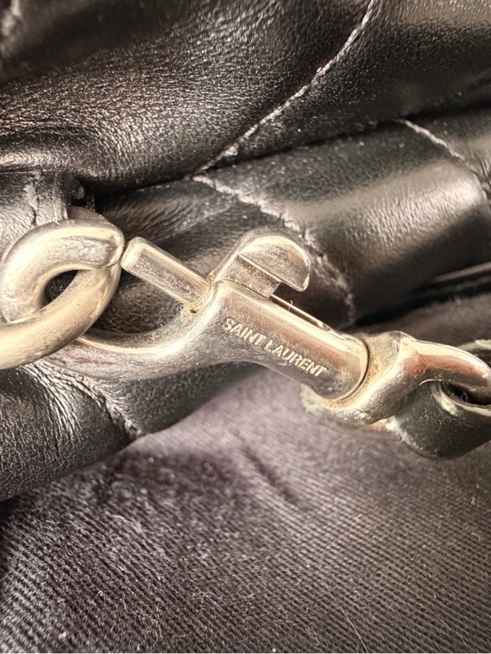 Saint Laurent Black Lambskin Loulou toy bag with Silver hardware - Picture 9 of 11